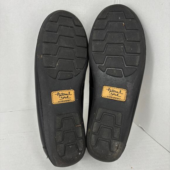 Natural Soul Loafer Womens Size 7.5 Black Leather Slip On Comfort Shoes - Picture 9 of 10